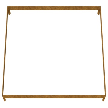 Strat înălțat de grădină, 100x100x18,5 cm, oțel corten - Img 8