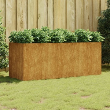 Strat înălțat de grădină, 200x80x80 cm, oțel corten - Img 1