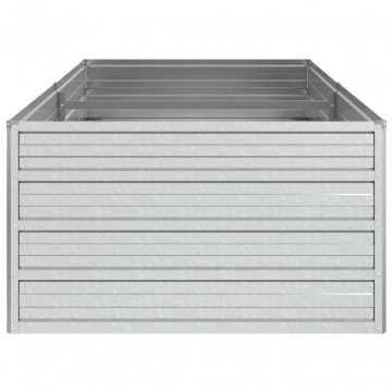 Strat înălțat de grădină argintiu 160x80x45 cm oțel galvanizat - Img 7