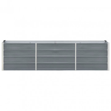 Strat înălțat de grădină gri 240 x 40 x 45 cm oțel galvanizat - Img 2