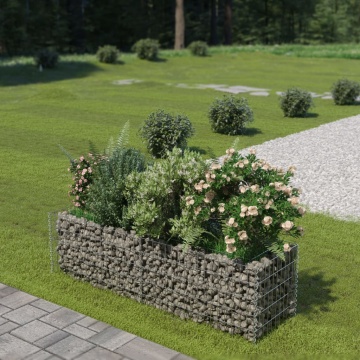 Strat înălțat gabion, 180 x 50 x 50 cm, oțel galvanizat - Img 1