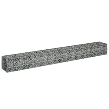 Strat înălțat gabion, 270 x 30 x 30 cm, oțel galvanizat - Img 3