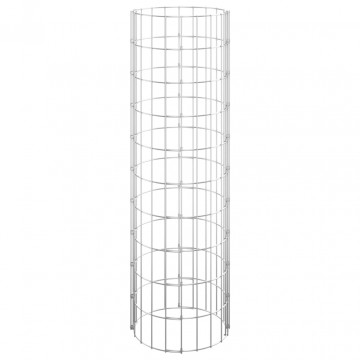 Strat înălțat gabion 3 buc. Ø30x100 cm oțel galvanizat circular - Img 4