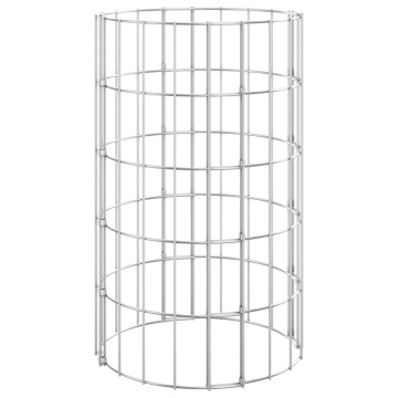 Strat înălțat gabion 3 buc. Ø30x50 cm oțel galvanizat circular - Img 3