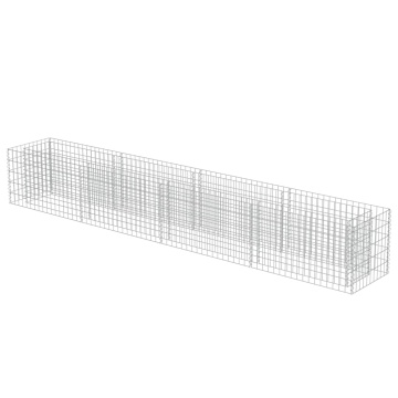 Strat înălțat gabion, 360 x 50 x 50 cm, oțel galvanizat - Img 3