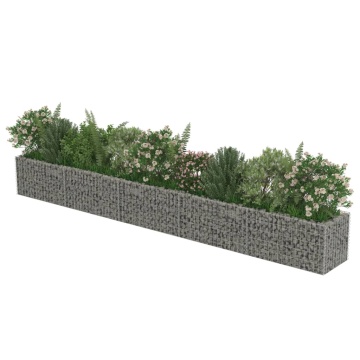 Strat înălțat gabion, 450 x 50 x 50 cm, oțel galvanizat - Img 4