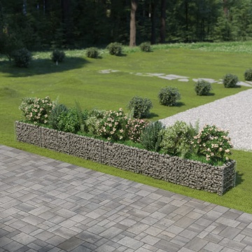Strat înălțat gabion, 540 x 50 x 50 cm, oțel galvanizat - Img 1