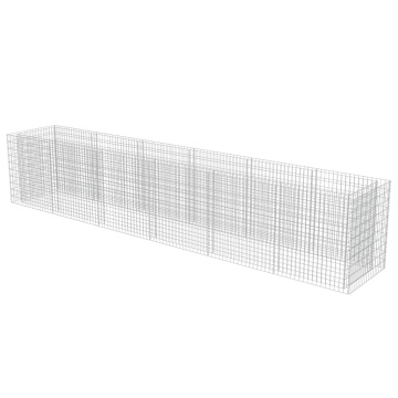 Strat înălțat gabion, 540 x 90 x 100 cm, oțel galvanizat - Img 3
