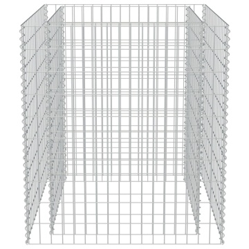 Strat înălțat gabion, 90 x 90 x 100 cm, oțel galvanizat - Img 7