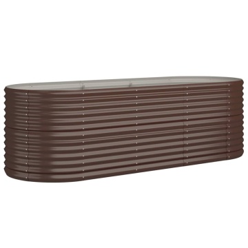 Strat înălțat grădină 224x80x68 cm oțel vopsit electrostatic - Img 2
