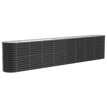 Strat înălțat grădină 332x40x68 cm oțel vopsit electrostatic - Img 2