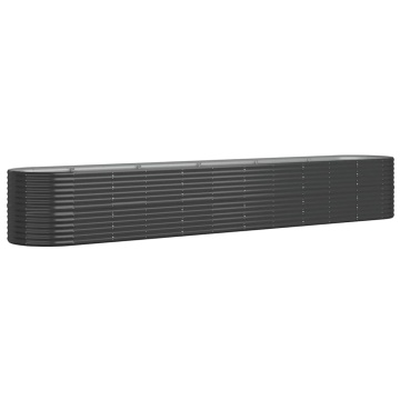 Strat înălțat grădină 440x80x68 cm oțel vopsit electrostatic - Img 2