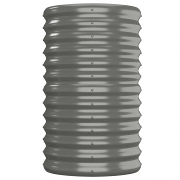 Strat înălțat grădină gri 152x40x68cm oțel vopsit electrostatic - Img 4