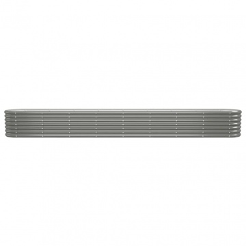 Strat înălțat grădină gri 332x40x36cm oțel vopsit electrostatic - Img 3