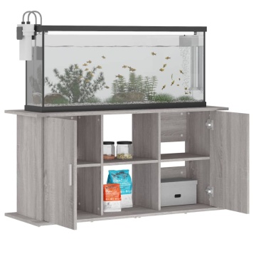 Suport acvariu, gri sonoma, 121x41x58 cm, lemn prelucrat - Img 4