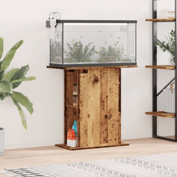 Suport de acvariu, lemn vechi, 36x75x72,5 cm, lemn prelucrat - Img 1