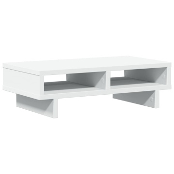 Suport de monitor, alb, 50x27x15 cm, lemn compozit - Img 2