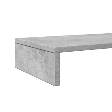 Suport de monitor, gri beton, 100x27x10 cm, lemn prelucrat - Img 6