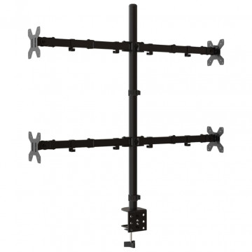 Suport de perete pentru monitor VESA 75/100 mm, negru, oțel - Img 5