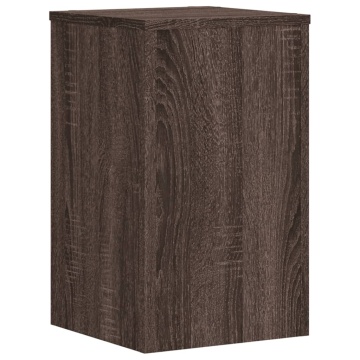 Suport de plante 2buc. stejar maro 30x30x50cm lemn prelucrat - Img 4