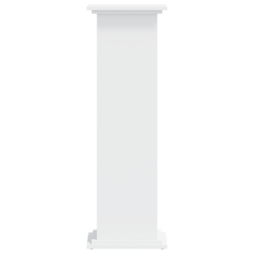Suport de plante, alb, 33x33x100 cm, lemn prelucrat - Img 8
