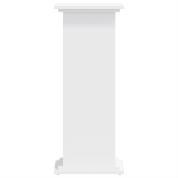 Suport de plante, alb, 33x33x80 cm, lemn prelucrat - Img 4