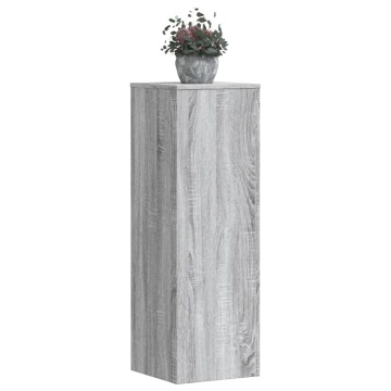Suport de plante, sonoma gri, 33x33x100 cm, lemn prelucrat - Img 3