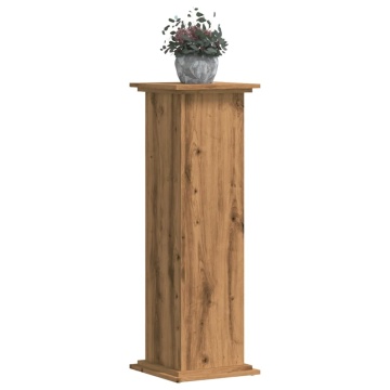 Suport de plante stejar artizanal, 33x33x100 cm, lemn prelucrat - Img 3