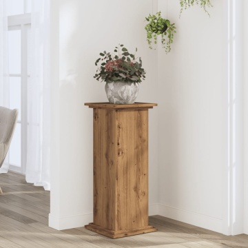Suport de plante stejar artizanal, 33x33x80 cm, lemn prelucrat - Img 1