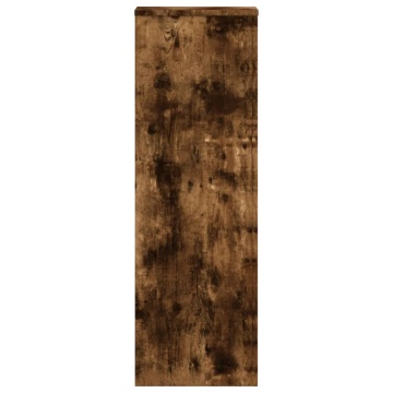 Suport de plante, stejar fumuriu, 33x33x100 cm, lemn prelucrat - Img 8