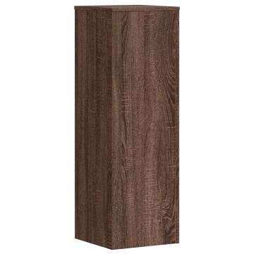 Suport de plante, stejar maro, 33x33x100 cm, lemn prelucrat - Img 2