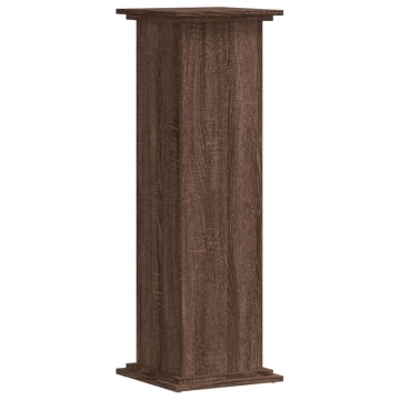 Suport de plante, stejar maro, 33x33x100 cm, lemn prelucrat - Img 2
