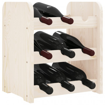 Suport de vinuri, 33x25x37 cm, lemn masiv de pin - Img 4