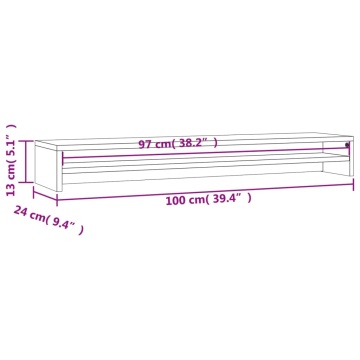 Suport monitor, stejar Sonoma, 100 x 24 x 13 cm, lemn prelucrat - Img 6