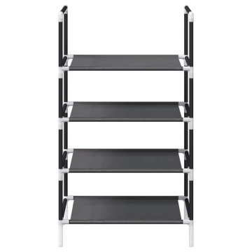 Suport pantofi 4 niveluri negru 44x28x77 cm țesătură nețesă - Img 8