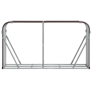 Suport pentru bușteni, maro, 180x45x100 cm, oțel galvanizat - Img 4