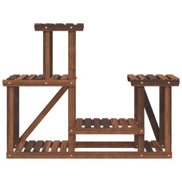 Suport pentru flori, 90x25x73,5 cm, lemn masiv de brad - Img 4