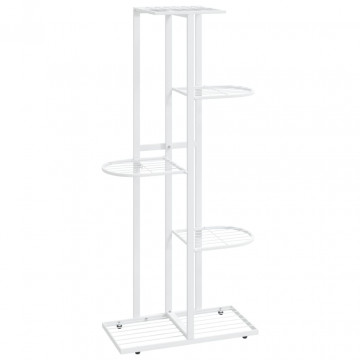 Suport pentru flori cu 5 niveluri, alb, 43x22x98 cm, metal - Img 2