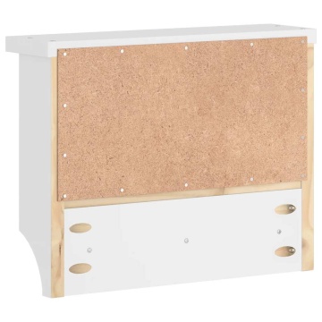 Suport pentru haine SANDNES alb 45x12x35 cm lemn masiv de pin - Img 6