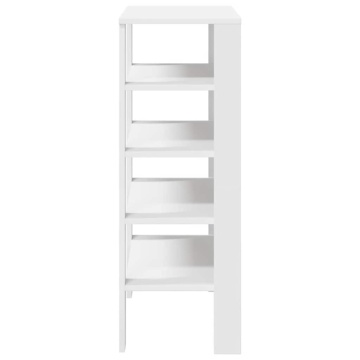 Suport pentru încălțăminte alb 61x32x87,5 cm lemn prelucrat - Img 8