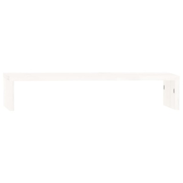 Suport pentru monitor, alb, 50x27x10 cm, lemn masiv pin - Img 2