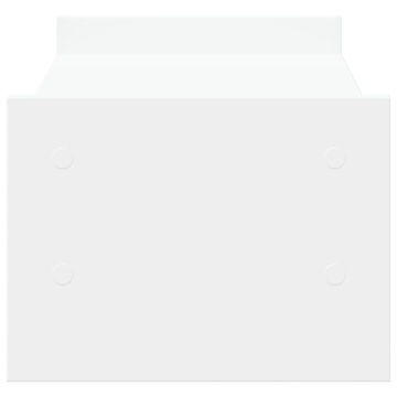Suport pentru monitor, alb, 50x27x20 cm, lemn prelucrat - Img 8