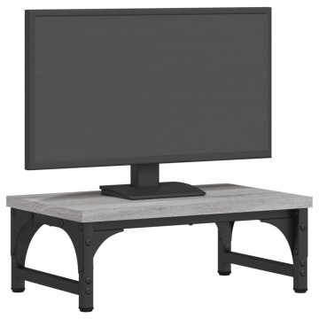 Suport pentru monitor, gri sonoma, 37x23x14 cm, lemn compozit - Img 3