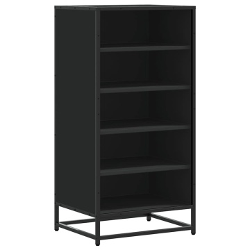 Suport pentru pantofi negru 48x38x97,5 cm Lemn prelucrat - Img 2