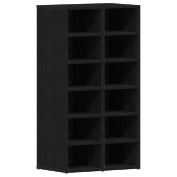 Suport pentru pantofi Stejar negru 54x34x100,5cm Lemn prelucrat - Img 2