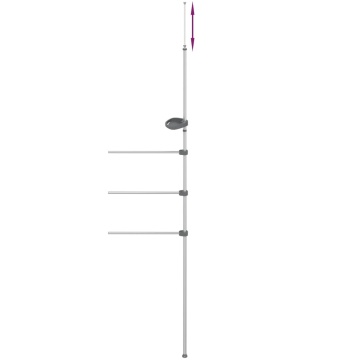 Suport pentru prosoape, 47x280 cm, aluminiu - Img 7