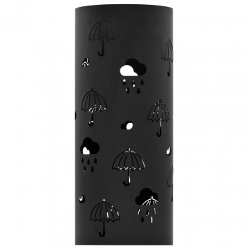 Suport pentru umbrele, model umbreluțe, oțel, negru - Img 2