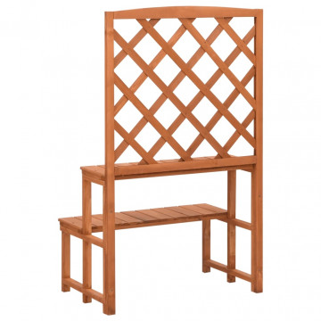 Suport plante cu spalier, 70x42x115 cm, lemn masiv de brad - Img 4