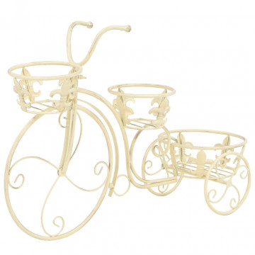 Suport plante în formă de bicicletă, metal, în stil vintage - Img 2