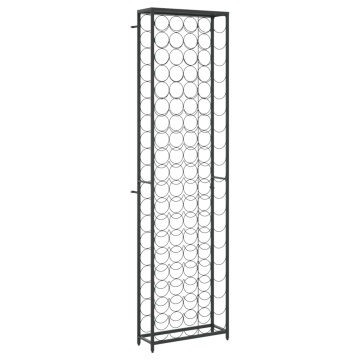 Suport sticle vin, 95 de sticle negru 54x18x200 cm fier forjat - Img 2